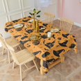 thumbnail image 5 of Orange Witch Hat Halloween Pattern Rectangle Tablecloth 60"x120",Waterproof Polyester Rectangle Table Cloth, Wipeable Spillproof Polyester Tablecloth for Dining, Camping, Indoor and Outdoor, 5 of 6