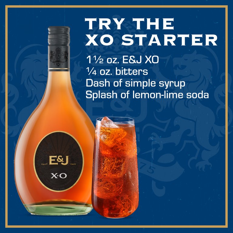 E&J XO Brandy, 750ml Glass Bottle, 40% ABV - Walmart.com
