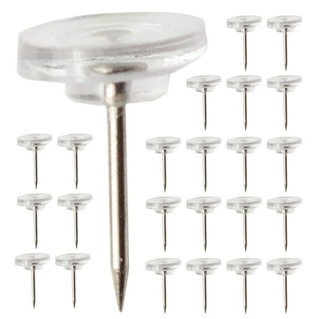 Aloha 100Pcs Cork Board Pushpins Office Push Pin Drawing Pin Photo Wall Pin Office Clear Pushpins for DIY