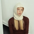 thumbnail image 4 of Cagoule pour Femmes, Classique Décontractée Tricotée Couleur Unie Côtelée à Capuche, Cagoule pour Femmes, 4 of 6
