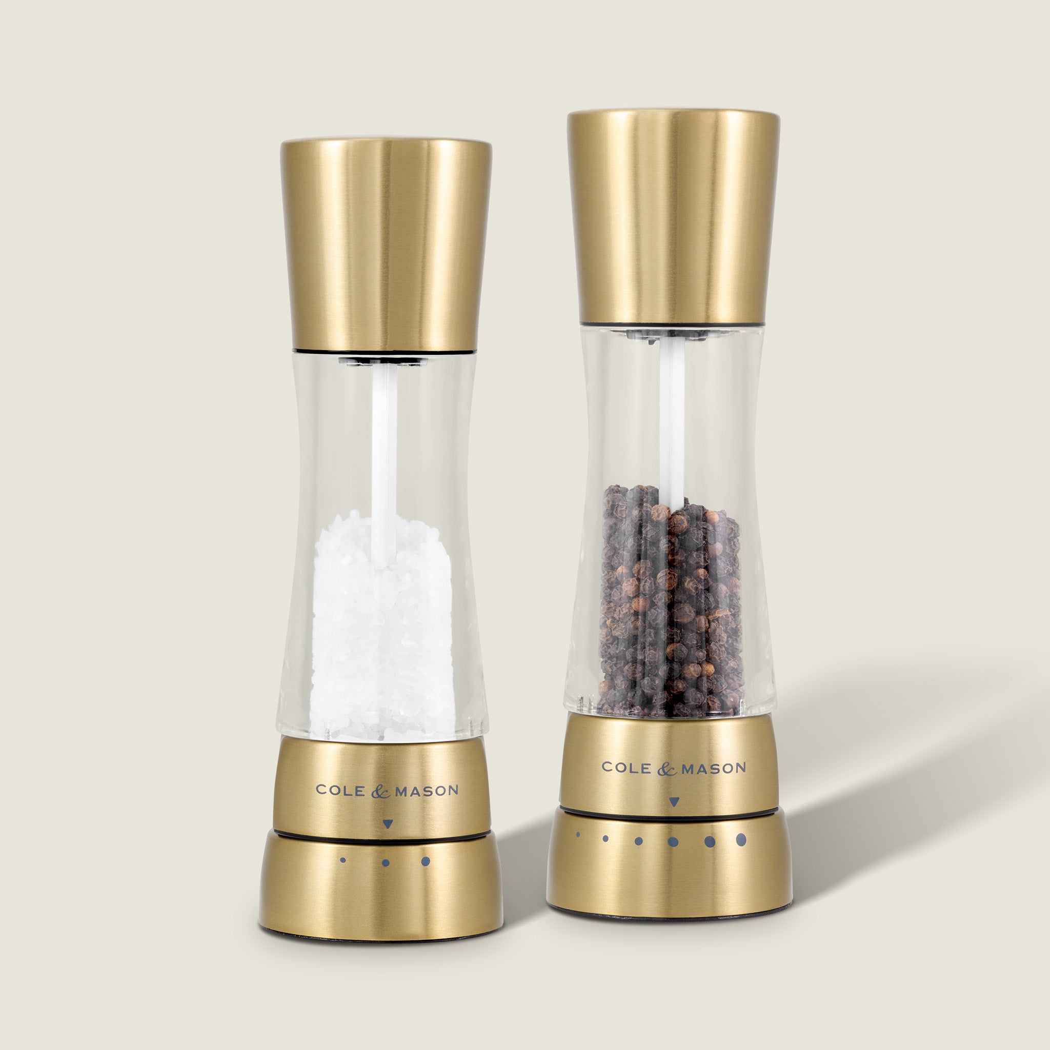 Cole & Mason Derwent Matt Gold Pepper Mill 7.5"