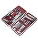 thumbnail image 1 of 19pcs Manicure Pedicure Nail Clippers Set Stainless Steel Acne Removal Tool KitBurgundy, 1 of 5
