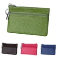 thumbnail image 7 of Walbest Ladies Solid Color Anti-theft RFID Blocking Purse Mini Cowhide Leather Wallet Key Ring Zip Coin Purse, 7 of 7
