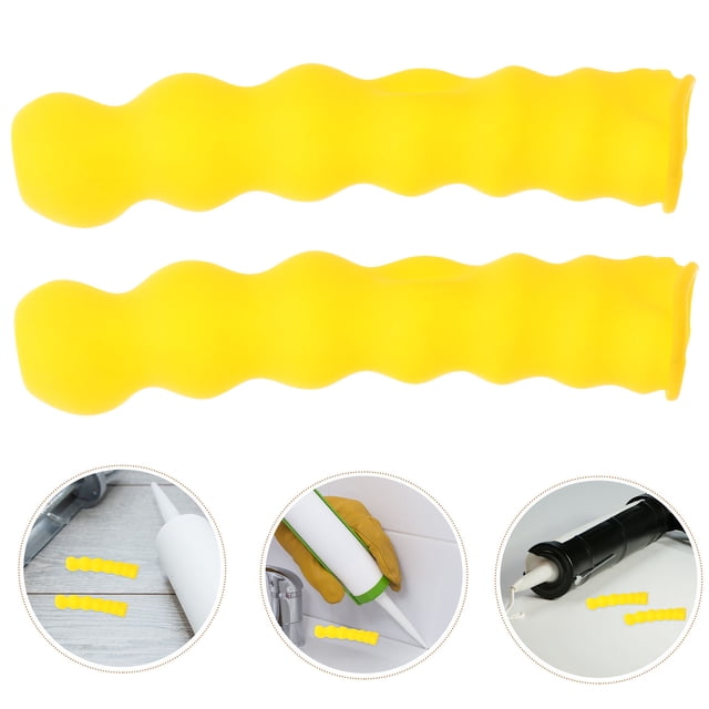 Raindrops 20Pcs Yellow Caulk Tip Sealing Caps Protect Caulking Tube and Prevent Leaks for Clean Workspace