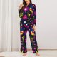 thumbnail image 2 of Fotbe Colorful Mexican Conjunto de Pijama de Manga Larga para Mujer con Estampado, Ropa de Dormir de 2 Piezas, Conjunto de Casa Suave y Cómodo con Bolsillos-Small, 2 of 7