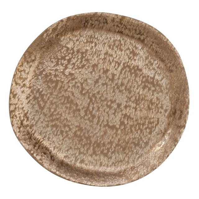 SARO CH496.GL13R Plaque de Chargeur Ronde en Aluminium de 13 Po avec Design Brossé Or - Ensemble de 4