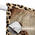 thumbnail image 2 of Leopard Print Kitchen Window Curtains, Swag Curtains Valance for Bedroom Living Room Bathroom, Vintage Rustic High Heels Animal Texture Rod Pocket Window Curtain Block Drapes 2 Panels 36"x63", 2 of 9