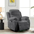 thumbnail image 4 of Cosmic Homes Cascade 3-Piece Power Recliner Set In Luxurious Fabric Upholstery - Grey, 4 of 5