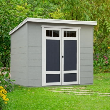 Handy Home Products Highland 8 ft x 6ft Modern Wooden Storage Shed