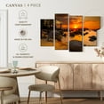 thumbnail image 5 of Elephant Stock Lake Tahoe Twilight Wall Art - Horizontal Multi Panel Canvas - Living Room Wall Decor - Nature Multi Panel - Orange And Gray Decor - 36" x 22", 5 of 8