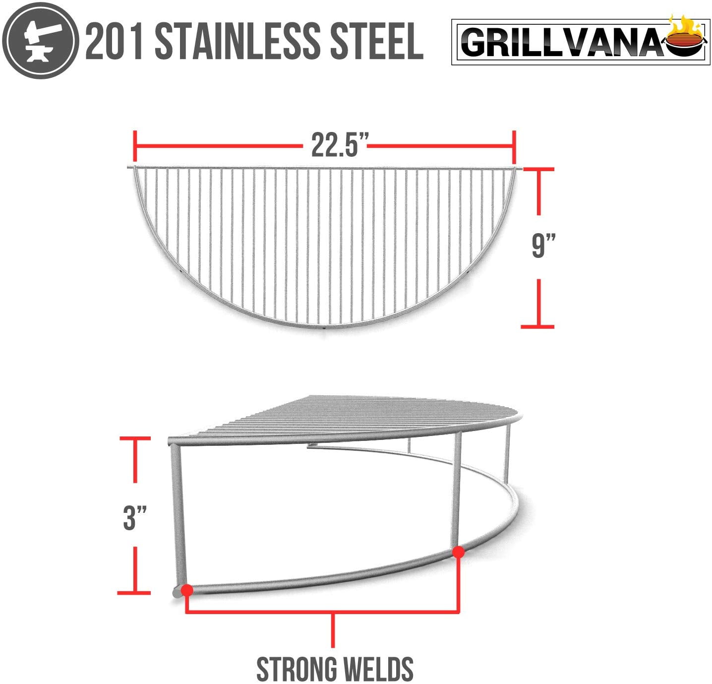 The Original 'Upper Deck' Stainless Steel Grilling Rack/ Warming