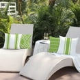 thumbnail image 5 of Outdoor Pillow Covers 20x20 Inch Set of 4 Green Waterproof Modern Geometry Throw Pillows Outdoor Summer Waterproof Decor for Patio Funiture Garden Polyester Cushion Covers 013H20, 5 of 6