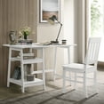 thumbnail image 6 of Furniture of America Acres Wood 2pc Writing Desk and Chair Set, White, 6 of 7
