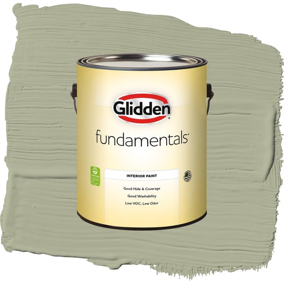 Glidden Fundamentals Olive Sprig / Green, Eggshell Interior Paint, 1 Gallon