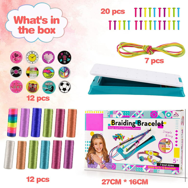 Pearoft Friendship Bracelet Kit for Girl Kids? DIY Bracelet Making Kit for  5-10 Year Old Kid Girls Birthday Gift for 5-12 Year Old Girl Children Charm