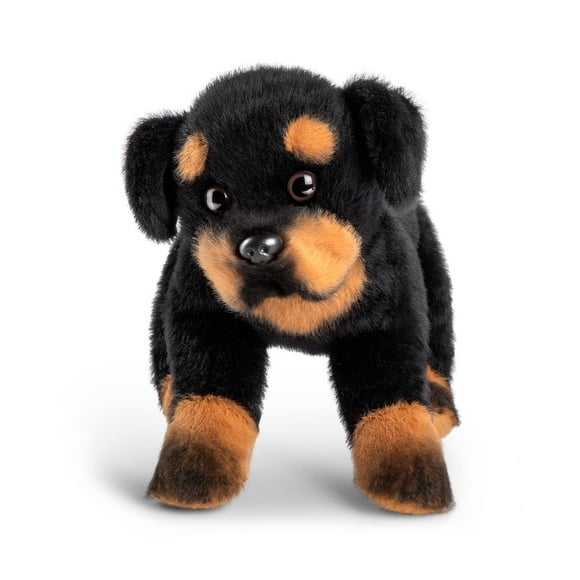DEMDACO Rottweiler Dog Black and Brown 13 Inch Polyester Soft Plush Stuffed Animal