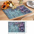 thumbnail image 6 of Purple Floral Placemats Set of 4 Vintage Cracked Wall Country Rustic Place Mats Indoor Wipeable Table Mats Washable Cloth Dining Table Placemats for Kitchen Holiday Party Home Decor 13x19 Inch, 6 of 9