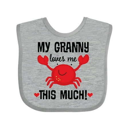 

Inktastic Granny Loves Me Grandson Gift Gift Baby Boy or Baby Girl Bib