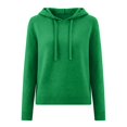 thumbnail image 2 of WTXUE Oversized Hoodies Sweaters for Women Long Sleeve Lightweight Sweatshirts Drawstring Pullover Tops Casual Loose Comfortable Soft Basic Base Layers Tops Trendy Fall Outfits Winter Clothes Green M, 2 of 8