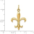 thumbnail image 4 of 14k Yellow Gold Hollow Fleur De Lis Charm - 30mm, 4 of 6
