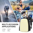 thumbnail image 6 of Balery Lemon Yellow Checkboard Backpack for Men and Women - Durable 600D Oxford Cloth -Large Capacity, Water-Resistant School, Travel, and Hiking Bag, 6 of 7