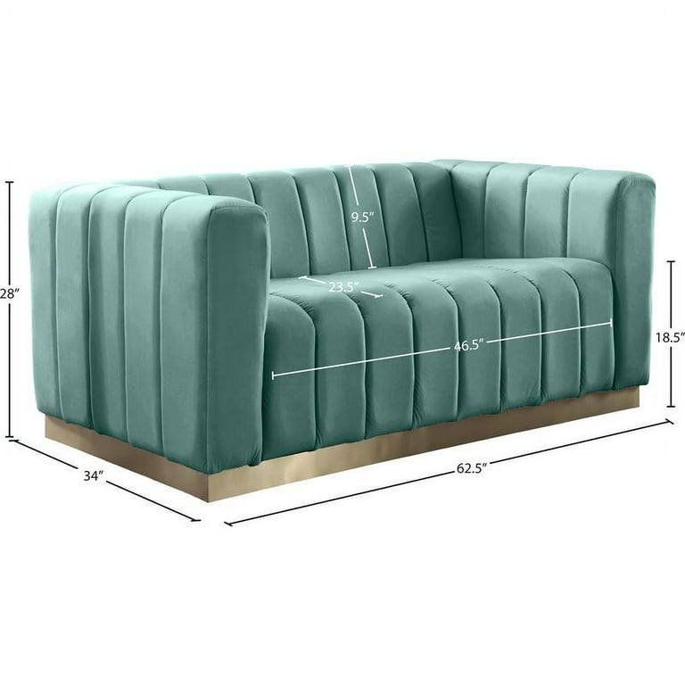 Meridian Furniture Marlon Velvet Loveseat Meridian Furniture Marlon Velvet Loveseat