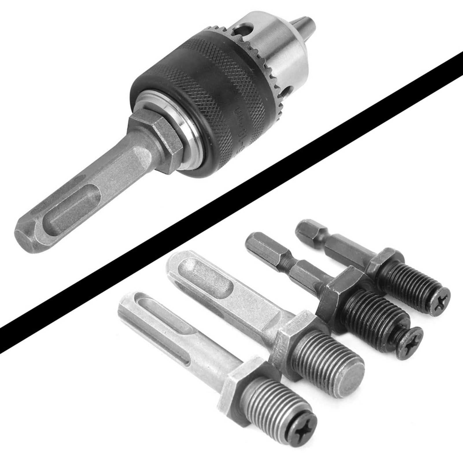 Higoodz 4 Pcs Drill Chuck Connector Square Hex Round Shank Adapter Rod