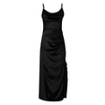 thumbnail image 1 of Puntoco Vestidos Mujer Verano Sexy Moda Mujer Sin Mangas Sólido Cuello En V Cremallera Camiseta Sin Mangas Vestido Largo, 1 of 6