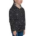 thumbnail image 3 of Kll Unisex Kids Boys Girls Hooded Pocket Pullover Hoodies-Spider Web Black, 3 of 9