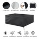thumbnail image 4 of Wosthever Cubierta impermeable para muebles de jardín, cubierta rectangular para de mimbre de jardín Cubiertas para muebles de jardín, 4 of 6