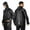 Black, variant on Men' Waterproof Rain Suit 2 piece Golf Waterproof Gear Rain Suits for Men Lightweight Raincoat Jacket Hooded and Pants Navy Blue 3XL