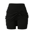 thumbnail image 4 of Tiqkatyck Skirts for Women, Women's Active Performance Skort Lightweight Skirt for Running Tennis Golf Sport Long Skirt Black, 4 of 8