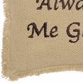 thumbnail image 5 of VHC Brands Farmhouse Natural Tan Text Cotton Burlap Bedding Always Kiss Me Goodnight Embroidered Cotton Burlap Rectangle Pillow, 5 of 6