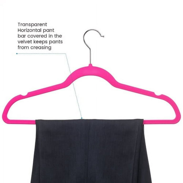 Zober Ultra Slim Non-Slip Shirt Clothes Hangers, Off-White, 100