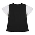 thumbnail image 4 of YunPes Girls Round Hole Lace Ruffled Sleeve Summer Round Neck Short Sleeve T Shirt Top 3 12 Years Toddler Undershirt Girl, 4 of 9