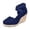 Blue, variant on Win s Way Women's Velvet Round Toe Mary Jane Shoes Boho Platform Wedge Heel Plus Size Casual Sandals