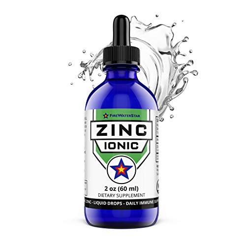 Liquid Zinc Drops Ionic Zinc Sulfate Supplement 2oz Organic Non