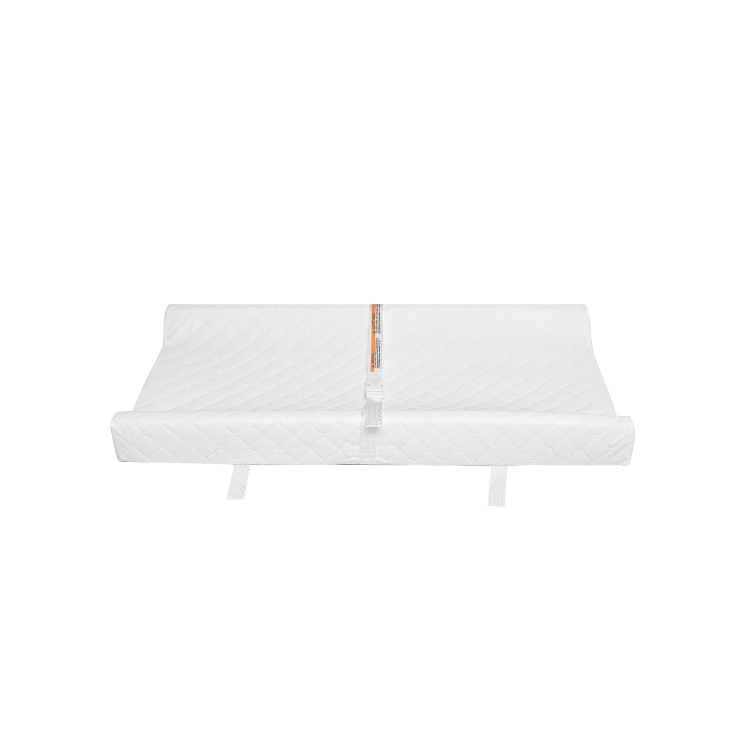 Pemberly Row Contemporary Vinyl Cover Contoured Changing Pad in White
