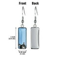 thumbnail image 2 of WIRESTER 1 Pair/Set Animal Black White Tuxedo Cat Stainless Steel + Glass Rectangle Drop Earring Fashion Jewelry Drop Dangle Hook Earrings for Women, 2 of 6