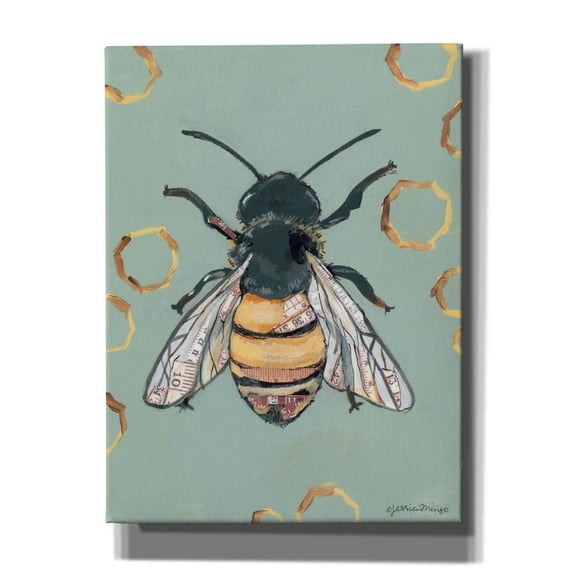 Epic Graffiti 'Bee' by Jessica Mingo, Canvas Wall Art, 12"x16"