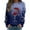 Dark Blue, variant on Fgnfyis Women's Fashion Merry Christmas Print Round Neck Fit Pullover Tops Casual Long Sleeve Loose Blouse sweatshirts for women Red XL