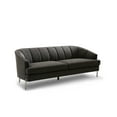 thumbnail image 3 of Chic Home Philo Sofa Barrel Back Linen-Textured Upholstery Vertical Channel-Quilted, 3 of 5