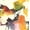 Persimmon & Plum, variant on Harry & Grace Watercolor Block Peel and Stick Wallpaper