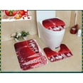 thumbnail image 1 of Adorno navideño, juego de 3 alfombrillas de baño antideslizantes y alfombrillas de baño, lavables, para baño, baño, juego de alfombras, Papá Noel oso de fresa Hogar, 1 of 5