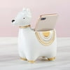 Kate Aspen Ceramic Phone Amplifier Boom Bowl, Llama Pen Holder or Flower Plant Pot with Gold Foil Details, Great Home Decor Idea