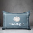 thumbnail image 3 of Creative Products Blue Thankful Pumpkin 14x20 Spun Poly Pillow, 3 of 3
