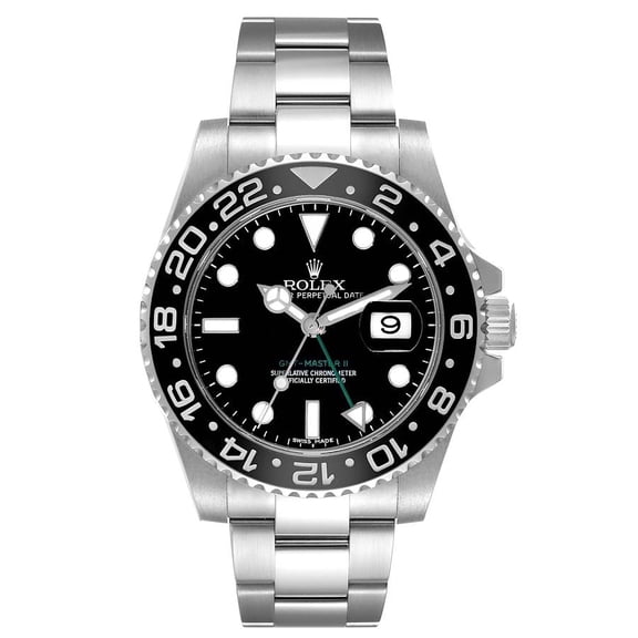 Pre-Owned Rolex Oyster Perpetual Date GMT Master II 116710LN 40MM Stainless Steel With Ceramic Bezel