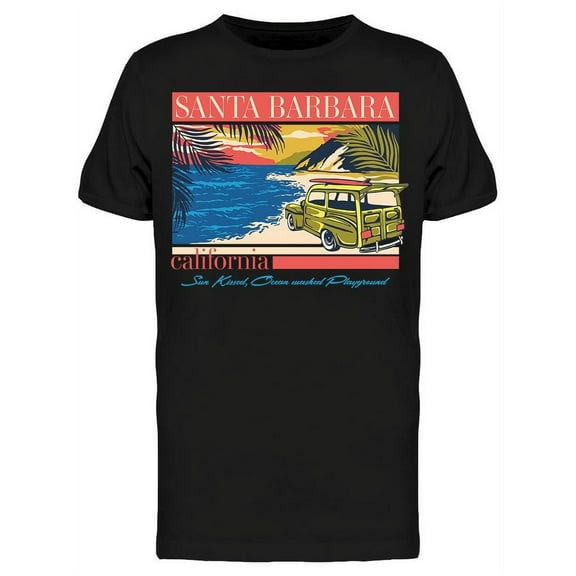 Santa Barbara Beach T-Shirt Men -Image by Shutterstock, Male Small