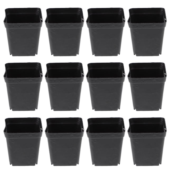 WRITWAA 50Ud Macetas Plásticas Pequeñas Negras Con Orificios Para Drenaje Para Germinación Y Semilleros