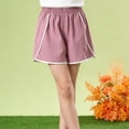 thumbnail image 6 of Afuyipoi Girl Shorts,Summer High Waist Breathable Causal Short Pants Purple 4-5, 6 of 7